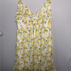 Trixxi Yellow and Green Floral Dress